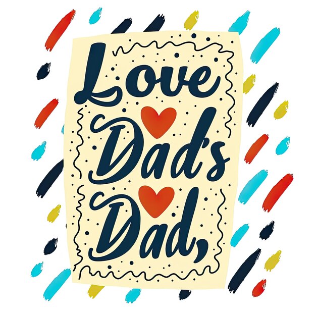 Foto kleurrijke love dad greeting card designxa