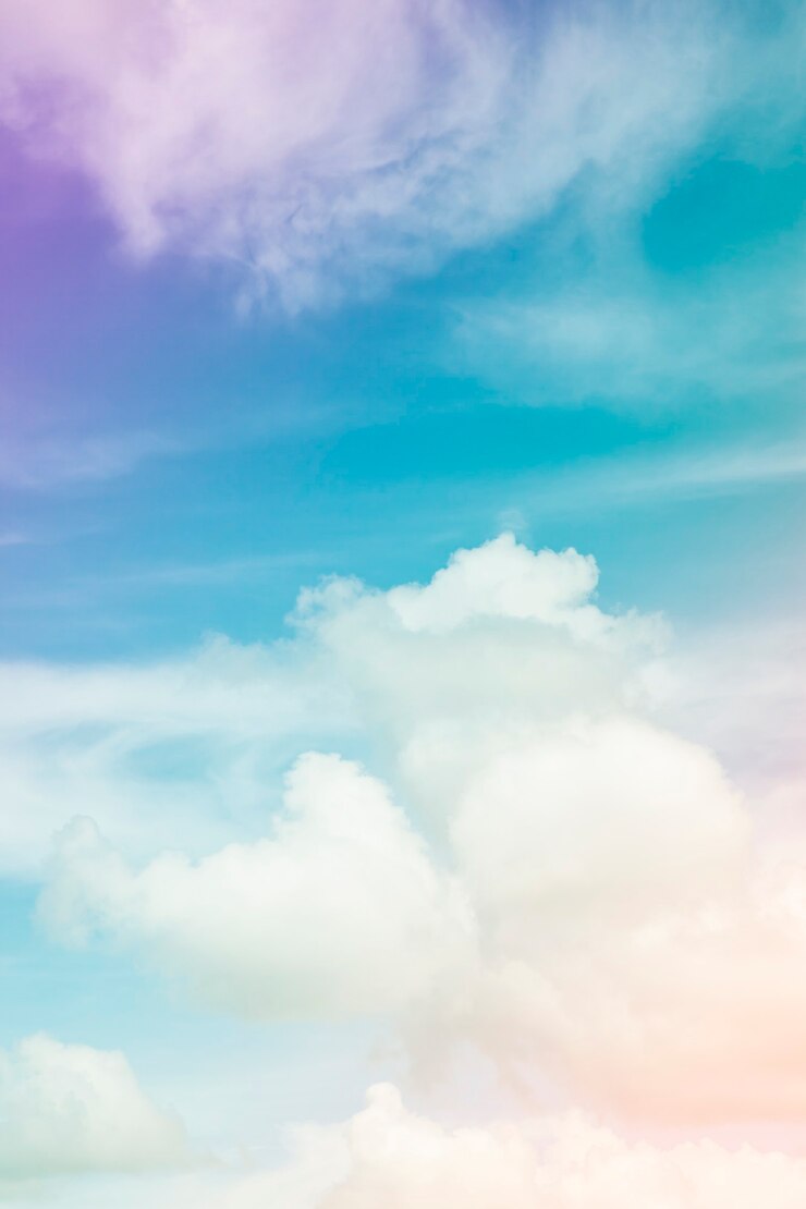 Foto kleurrijke lucht en wolken.