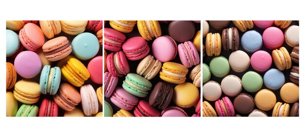 kleurrijke macarons voedsel textuur achtergrond illustratie smakelijke Franse zoetwaren heerlijke amandel meringue kleurrijke macarons voedsel textuur achtergrond