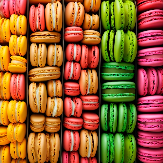 Kleurrijke macaroons