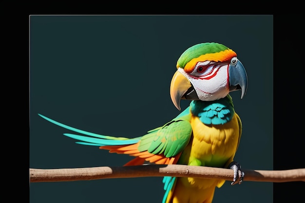 Foto kleurrijke macaw talking pet bird behang achtergrond illustratie hd fotografie