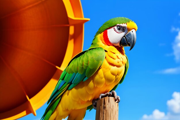 Kleurrijke Macaw Talking Pet Bird Behang achtergrond illustratie HD fotografie