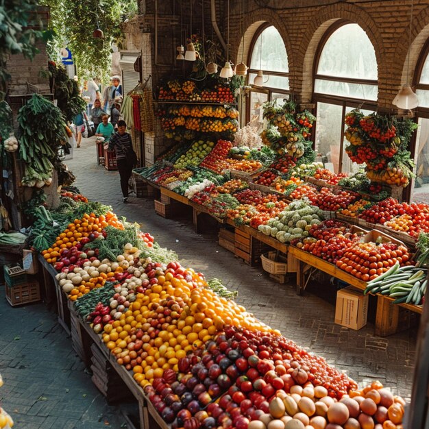 Kleurrijke marktproducten