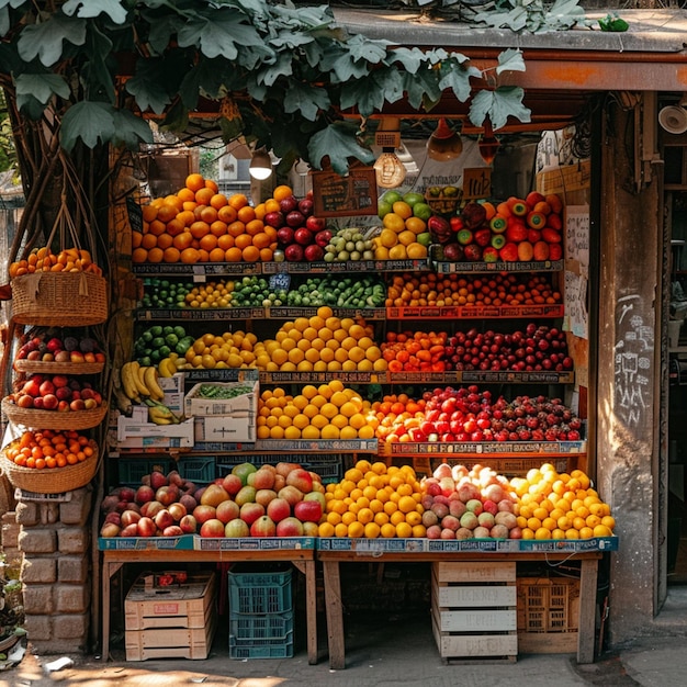 Kleurrijke marktproducten