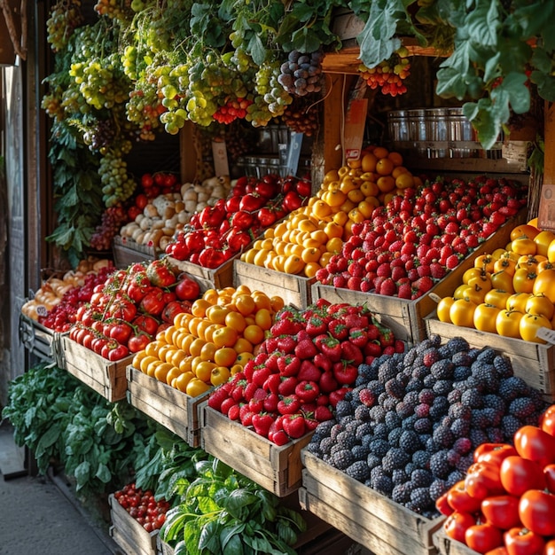 Kleurrijke marktproducten