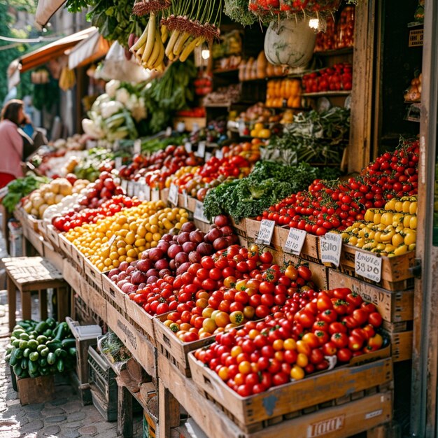 Kleurrijke marktproducten