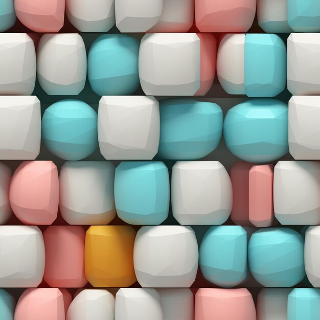 Kleurrijke marshmallows Naadloos patroon Zoet en grillig genot in herhaald ontwerp