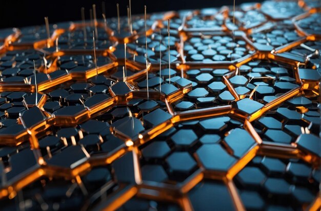 Foto kleurrijke moleculaire modelstructuur