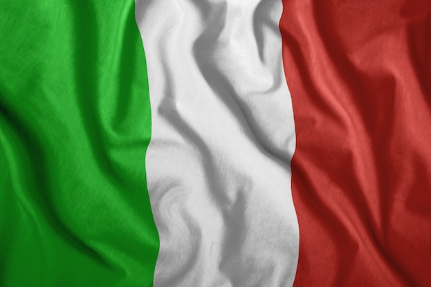 Kleurrijke, nationale vlag van Italië