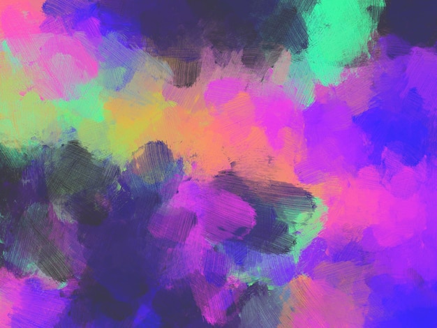 Kleurrijke olieverf penseel abstracte achtergrond
