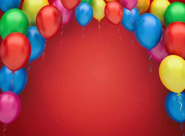 Kleurrijke partij ballonnen achtergrond