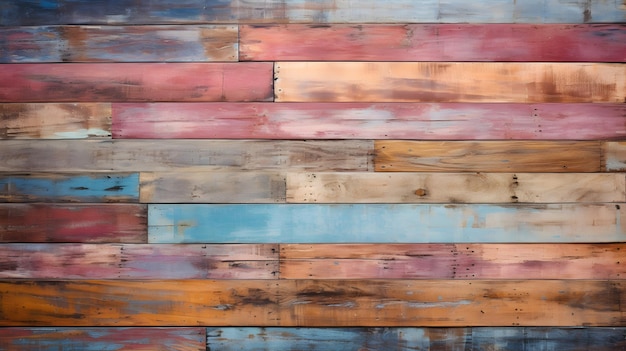 Foto kleurrijke pastel houten textuur ai achtergrond