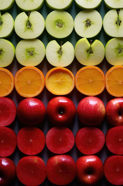 Kleurrijke regeling van fruit