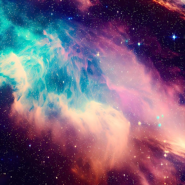 Kleurrijke ruimte galaxy cloud nebula Starring night cosmos Universum wetenschap astronomie