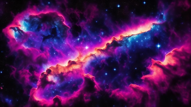 Kleurrijke ruimte galaxy cloud nevel Sterrennacht kosmos Universum wetenschap astronomie AI gegenereerd