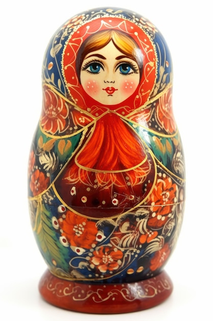 Kleurrijke Russische Matreshka-poppen met nest