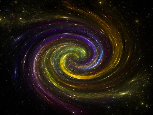 Kleurrijke Starry Swirl Night Sky Outer Space-achtergrond