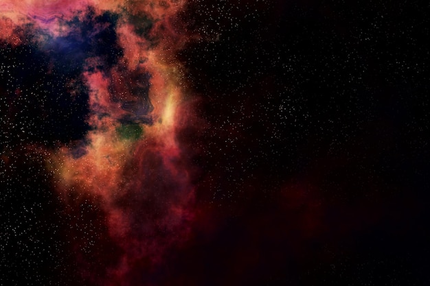 kleurrijke sterren nevel met wolken textuur en achtergrond