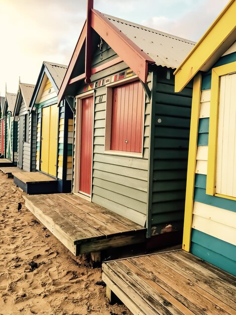 Foto kleurrijke strandhuizen