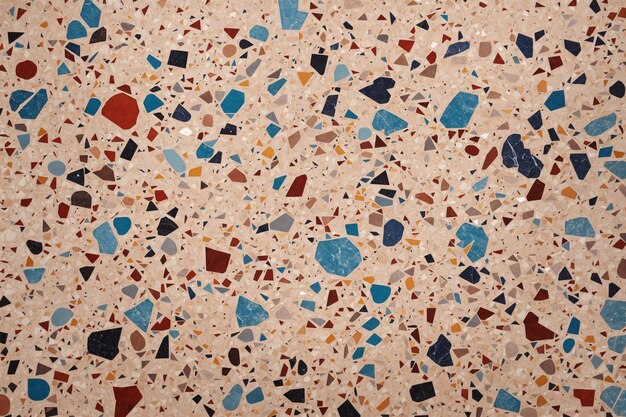 Foto kleurrijke terrazzo-textuur veelkleurige terrazzo-textuurachtergrond terrazzo-mozaïektegels terrazzo-marmeren achtergrond ai generatief