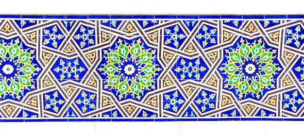 Kleurrijke traditionele Oezbekistaanse mozaïektegels