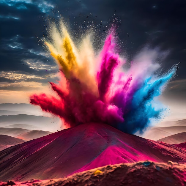 Kleurrijke uitbarsting