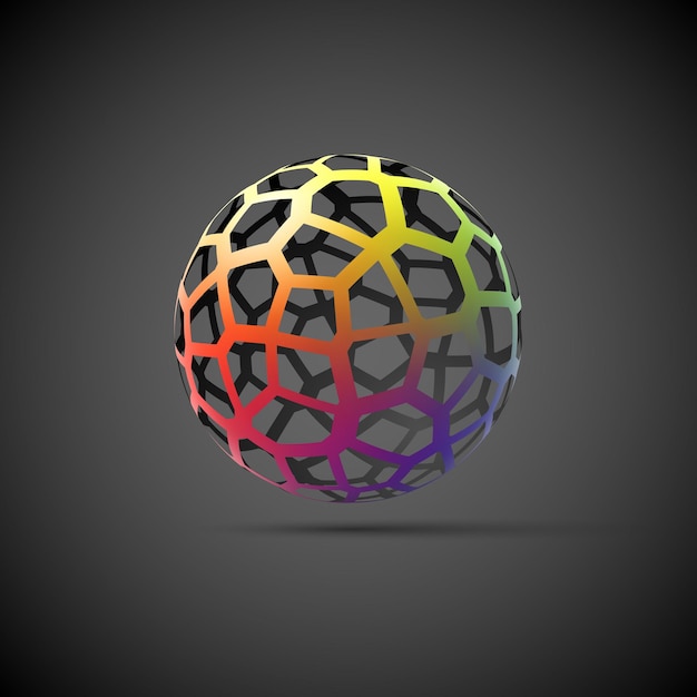 Kleurrijke vector mesh bol