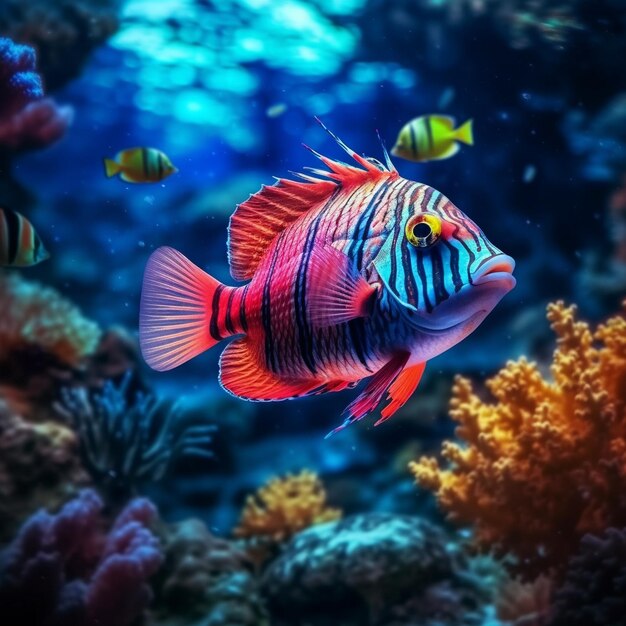Kleurrijke vis illustratie schattig model