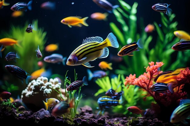 Kleurrijke vissen in het aquarium