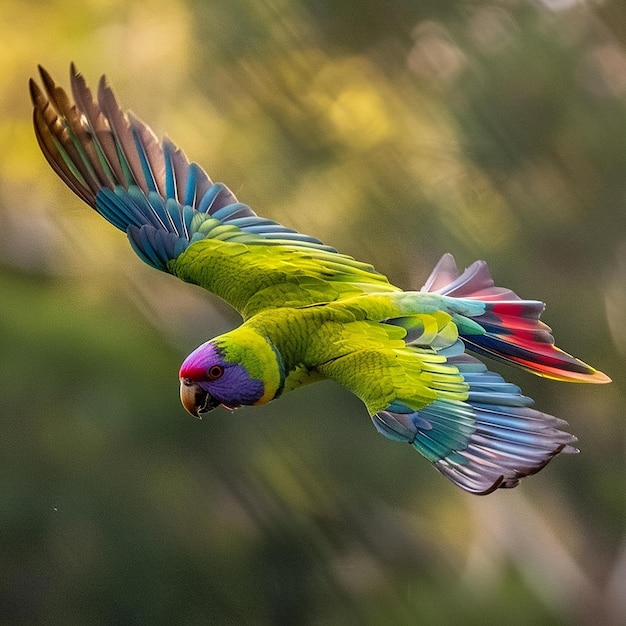 Foto kleurrijke vliegende papegaai mooie ara vogels