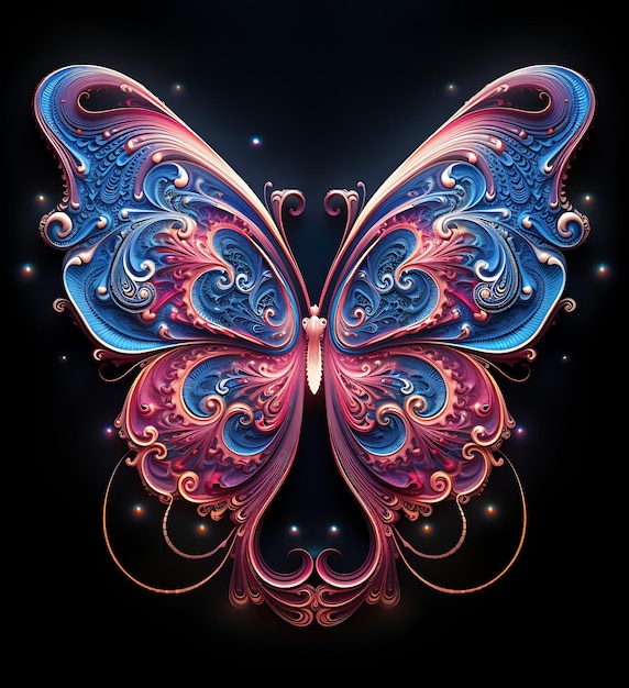 Kleurrijke vlinder natuur levende kunst