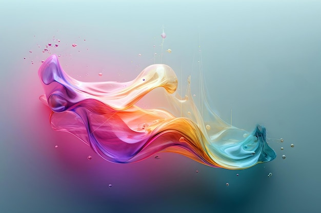 kleurrijke vloeibare golven achtergrond met glas effect