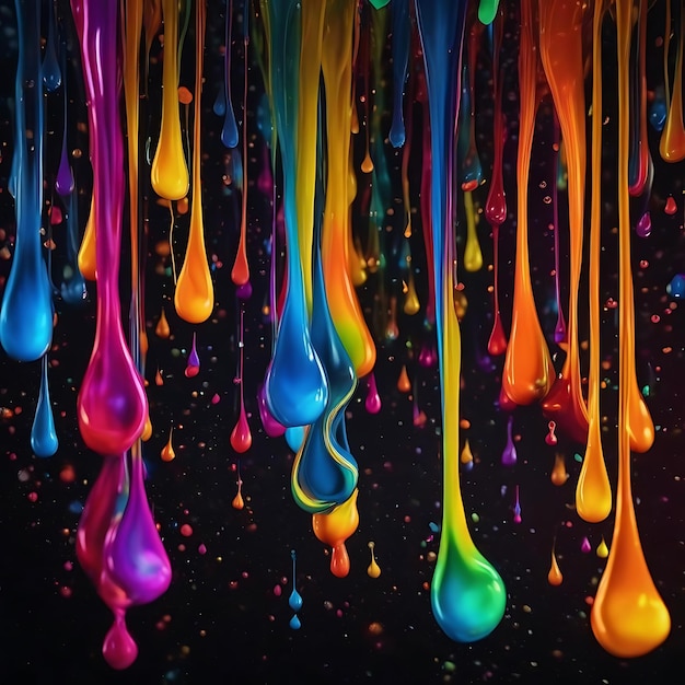 kleurrijke vloeistof die met verschillende kleuren is gekleurd
