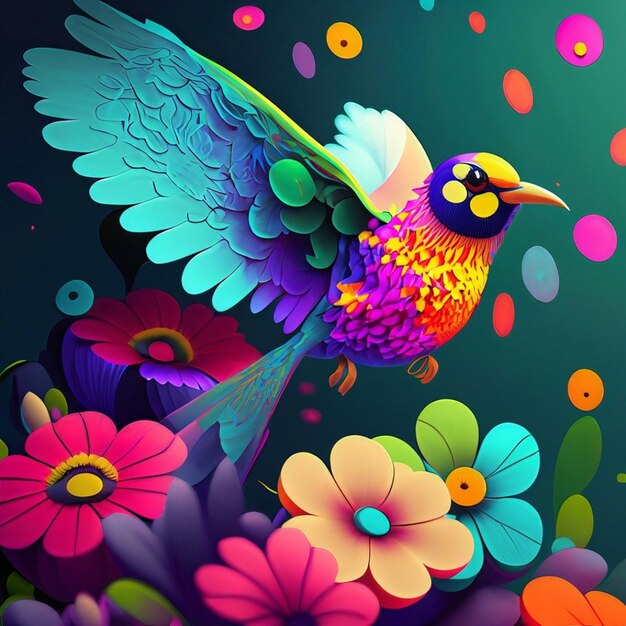 Kleurrijke vogel in de natuur