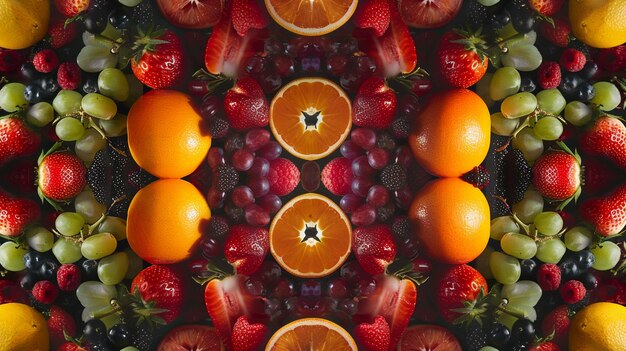 Foto kleurrijke vruchten op een witte achtergrond
