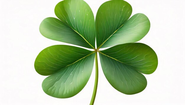 Klever geïsoleerd op witte achtergrond St. Patrick's Day symbool clipping pad volledige diepte van het veld