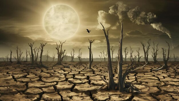 Klimaatverandering met droge bodem