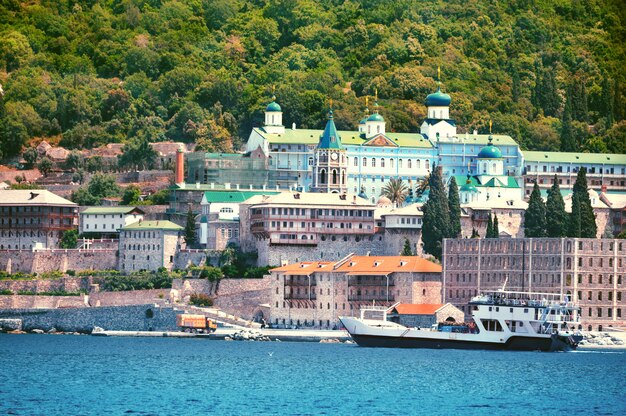 Klooster Panteleimonos op Mount Athos in Griekenland