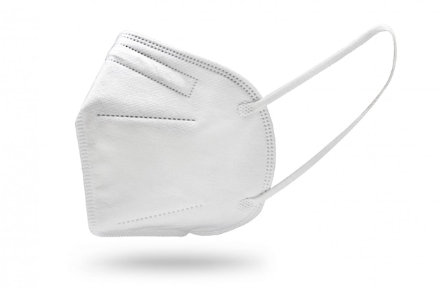 Kn95 ffp2 face mask isolated. protection against coronavirus covid-19