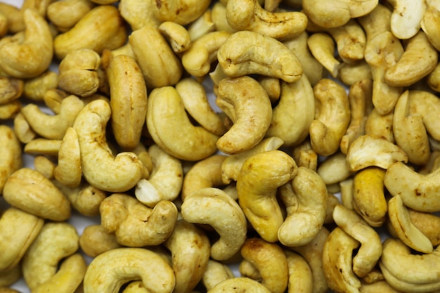 Foto knapperige cashewnoten voor behangachtergrond