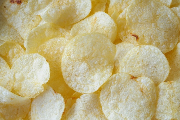 Knapperige chips snack textuur achtergrond