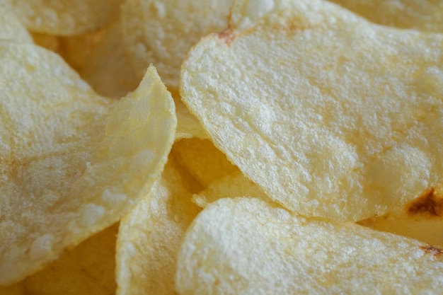 Knapperige chips snack textuur achtergrond