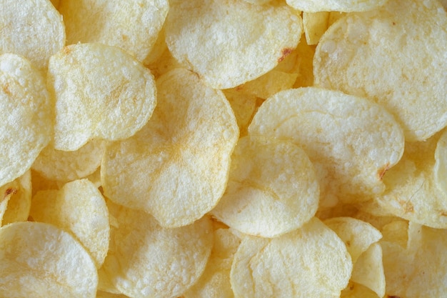 Knapperige chips snack textuur achtergrond