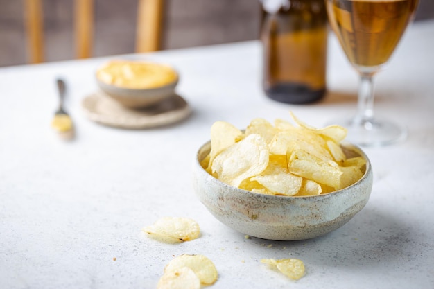 Knapperige heerlijke aardappelchips