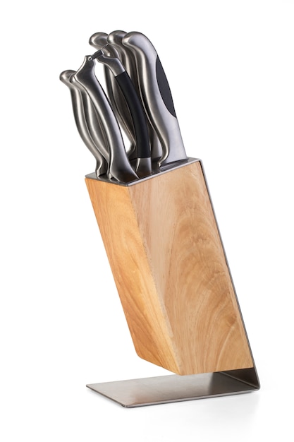 Knife block, isolated on whit