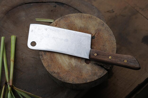 Photo knife on the chopping board