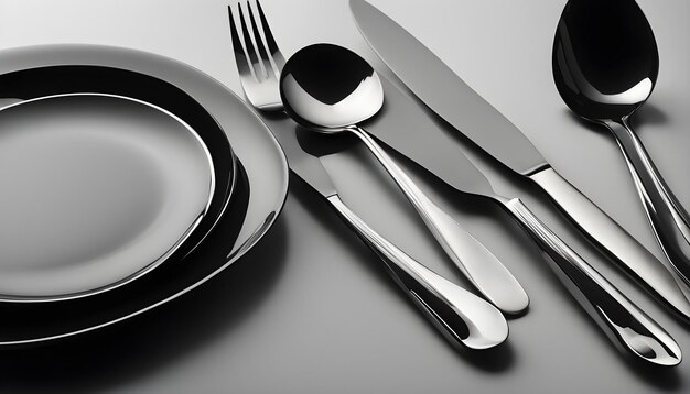 Photo a knife and fork are on a table with a knife and a knife