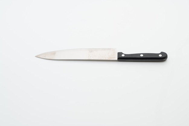 knife utensil on white background