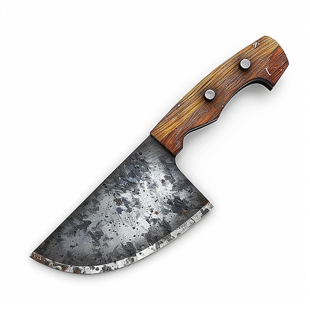 a knife with a brown handle and a brown handle