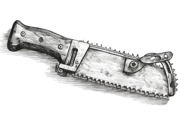 刃に穴が開いたユニークなデザインのナイフ ジェネレーティブ AI